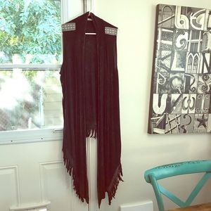 Black Fringe Duster